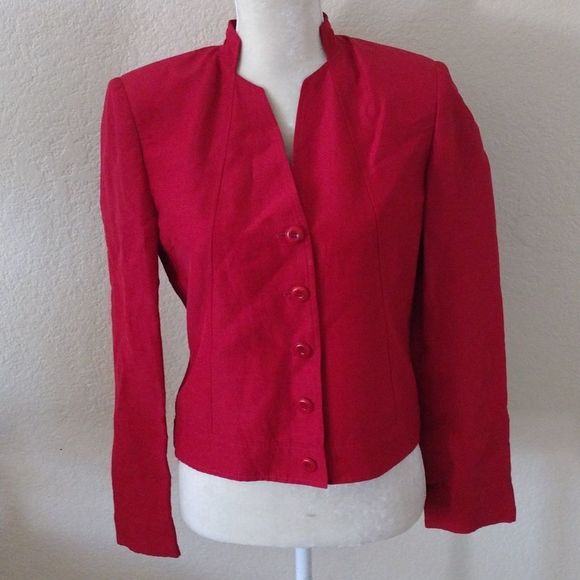 Juliana Collezione Jackets & Blazers - Elegant Red Women's Blazer